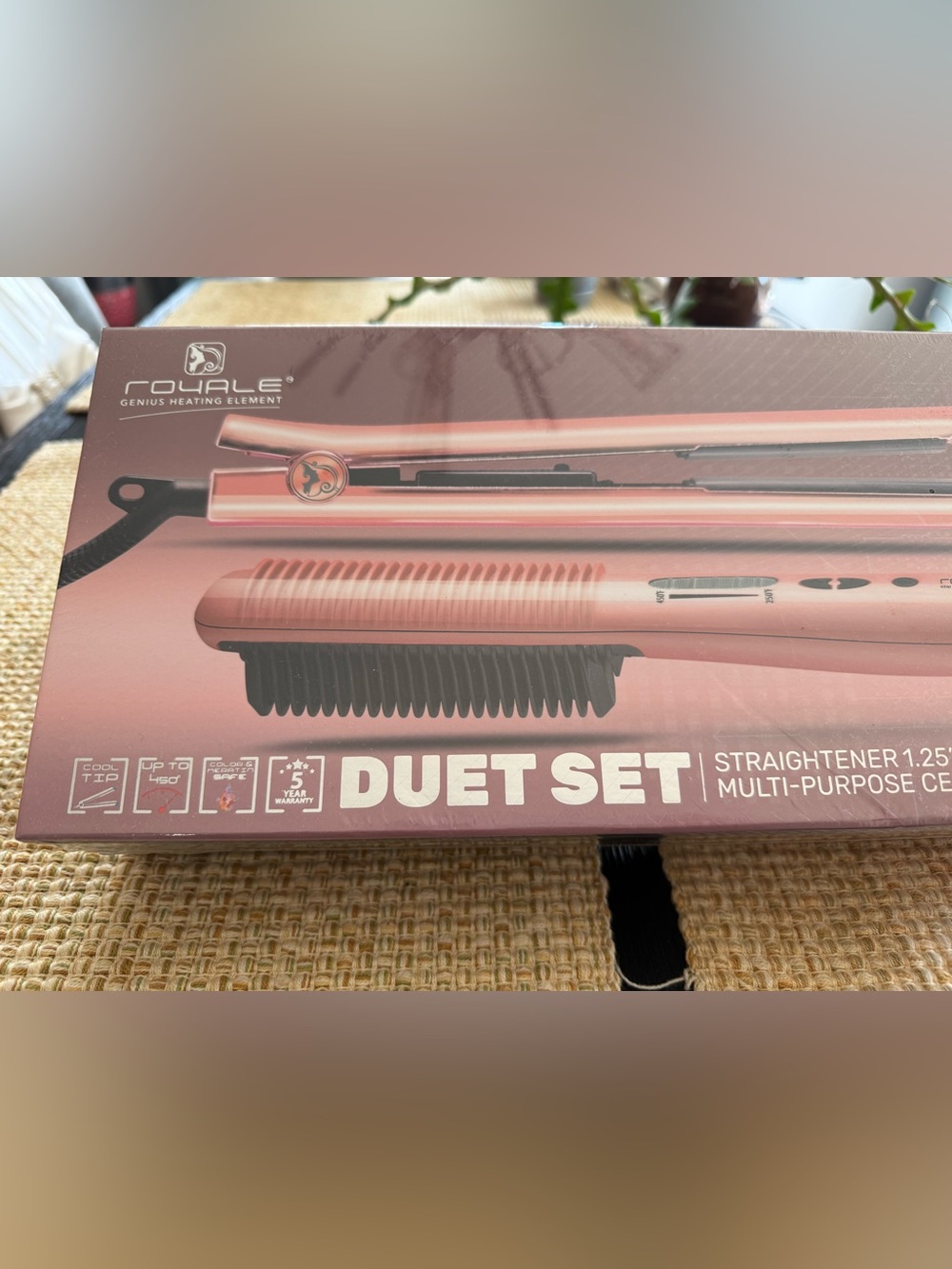 🔥Multi-Purpose Ceramic Hair Brush AND Platinum Genius 1.25" Ceramic Flat Iron🔥 - Picture 4 of 16